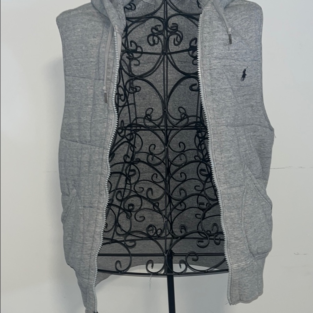 Gray POLO Hooded Vest